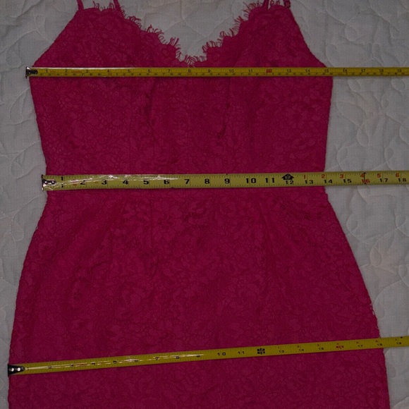 NWT J Crew Hot Pink Lace Tailored Slip Dress Women’s Sz 2 - Picture 8 of 8